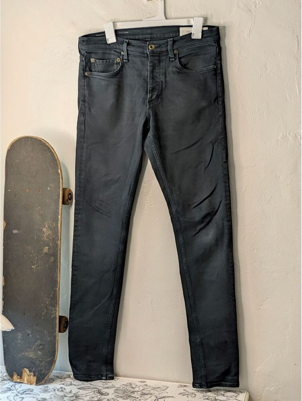 rag & bone Men's Fit 1 Extra Slim Black Skinny Jeans Size 32